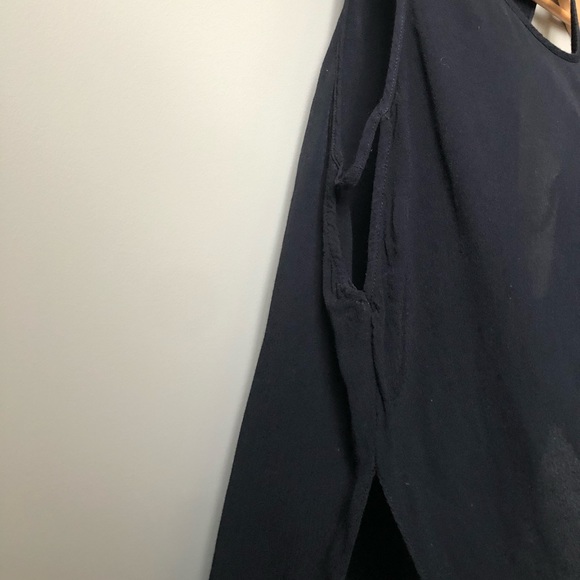 Lush black scoop neck tank top with open sides M - Picture 2 of 3